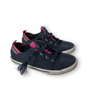 Sperry Hy Port Navy and Pink Kids Girls Sneakers Slip Ons